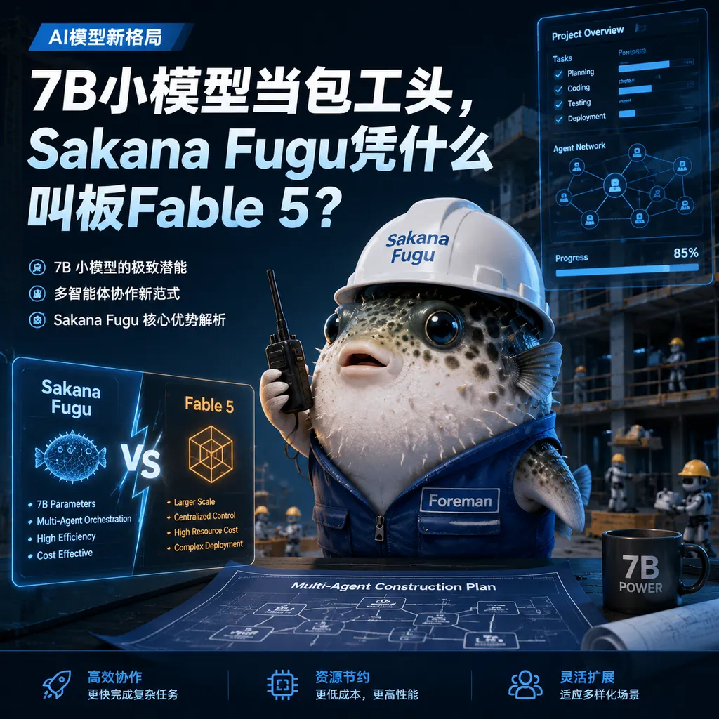 7B小模型当包工头,Sakana Fugu凭什么叫板Fable 5?