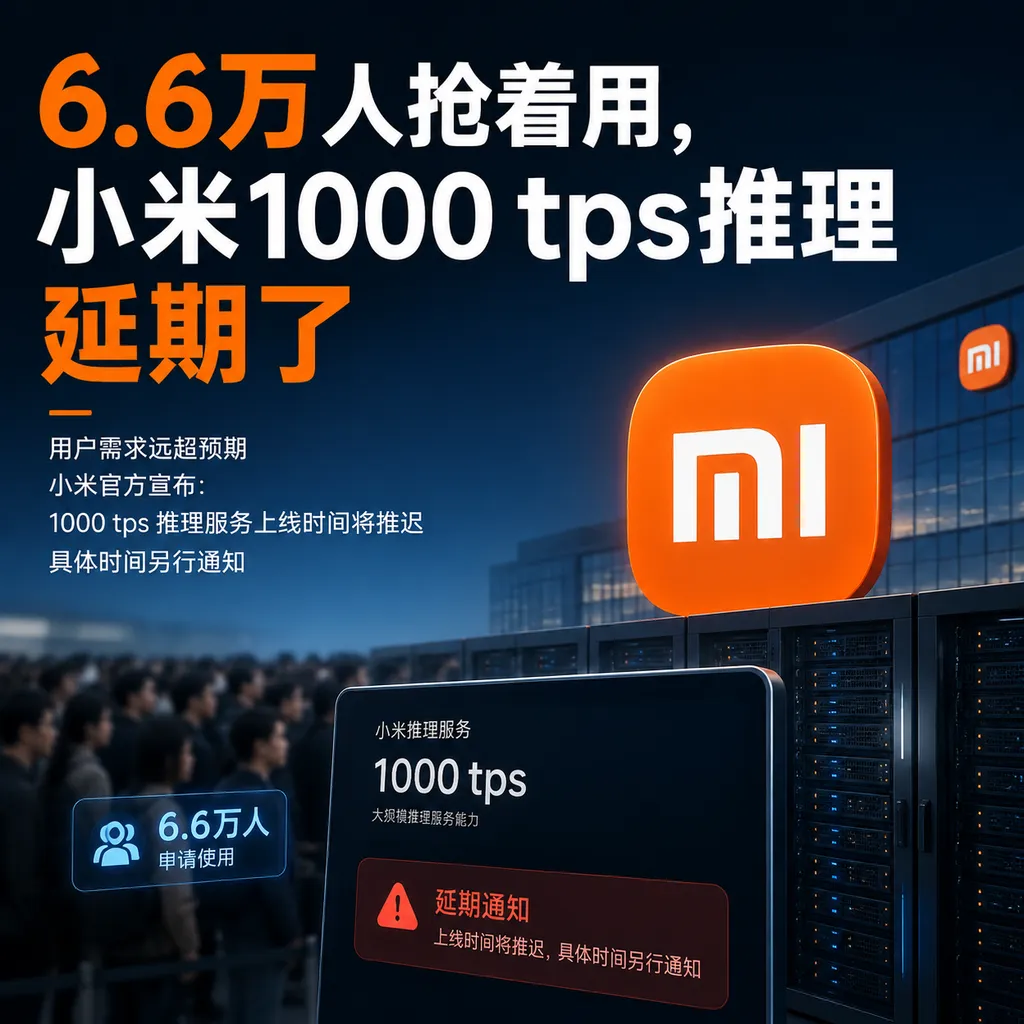 6.6万人抢着用,小米1000 tps推理延期了