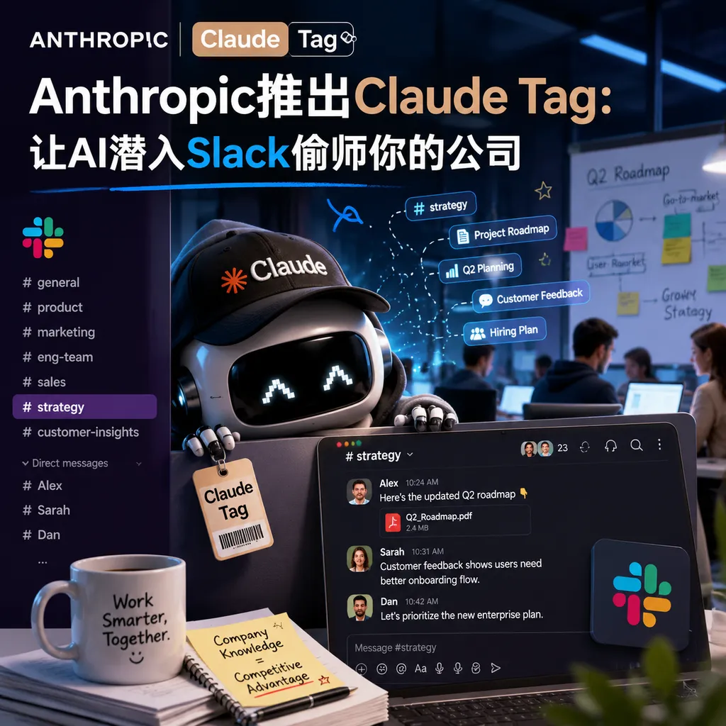 Anthropic推出Claude Tag:让AI潜入Slack偷师你的公司