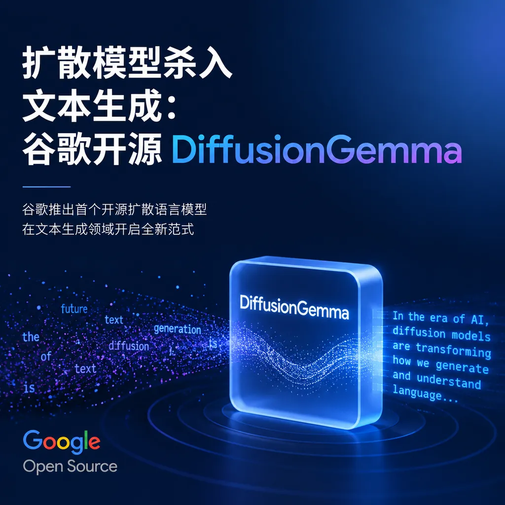 扩散模型杀入文本生成:谷歌开源DiffusionGemma