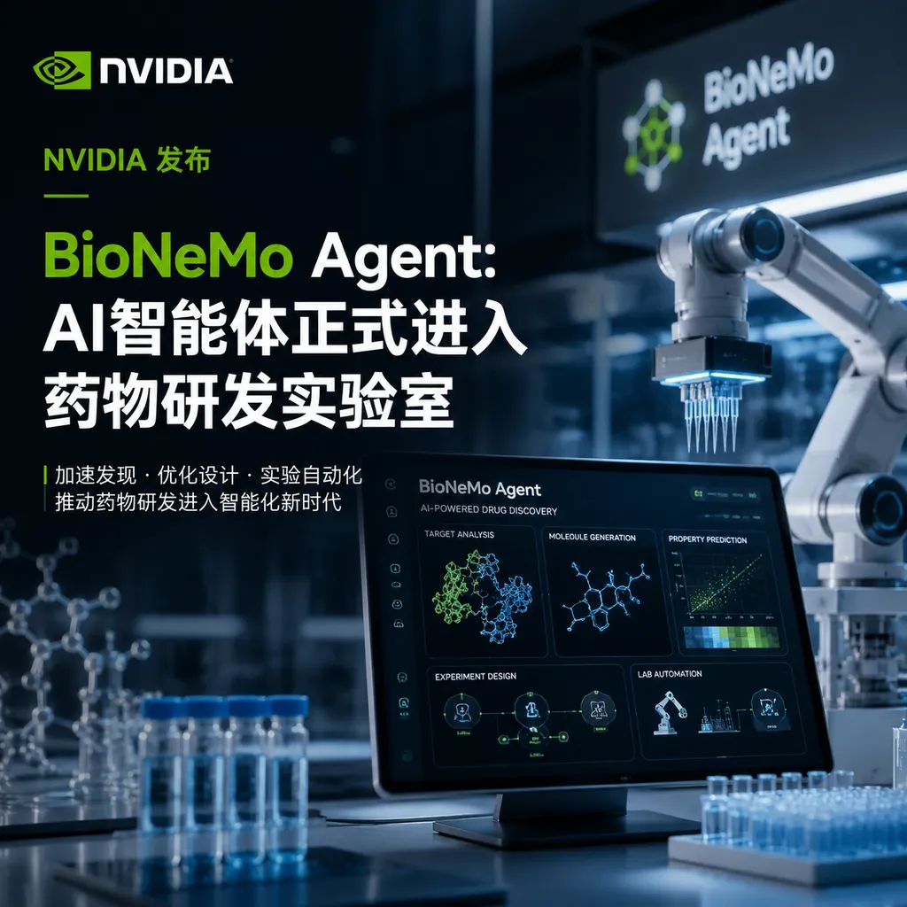 英伟达发布BioNeMo Agent:AI智能体正式进入药物研发实验室