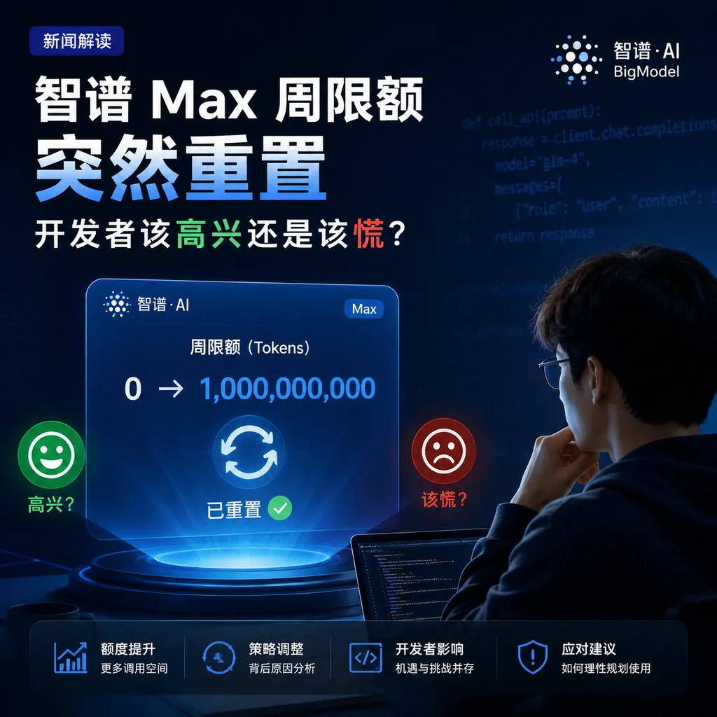 智谱 Max 周限额突然重置,开发者该高兴还是该慌?