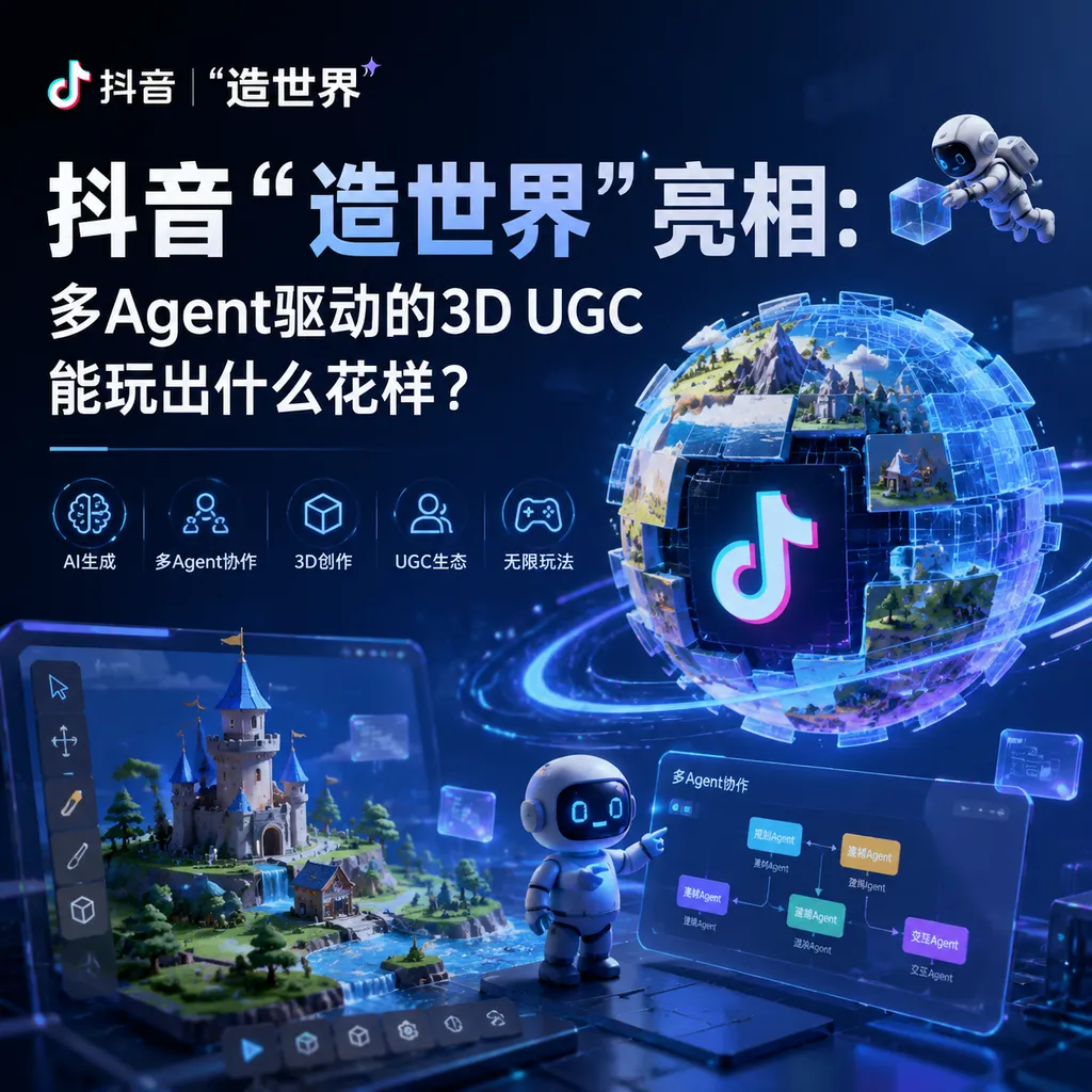 抖音"造世界"亮相:多Agent驱动的3D UGC能玩出什么花样?