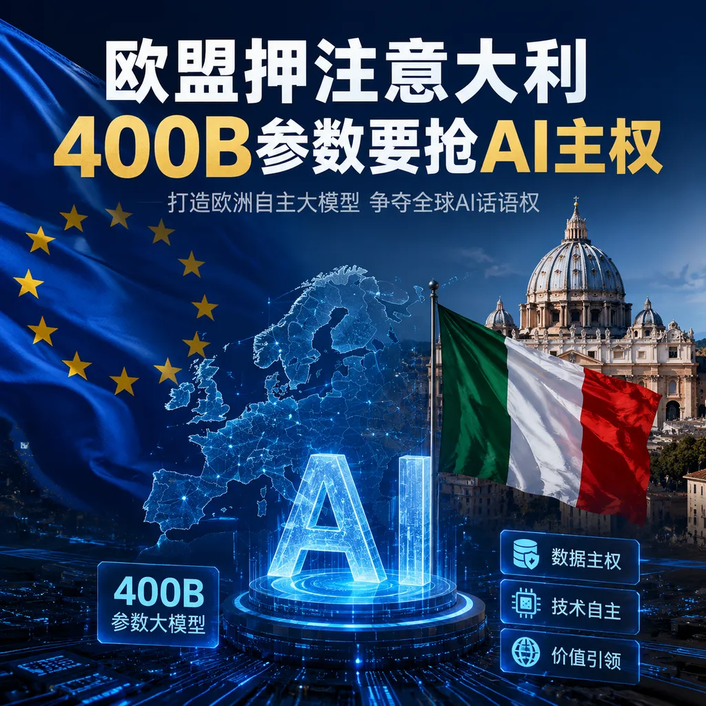欧盟押注意大利,400B参数要抢AI主权
