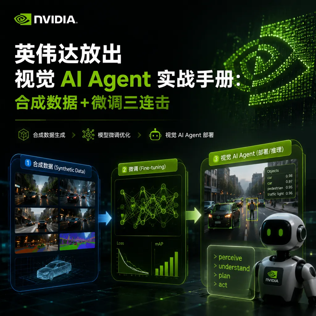 英伟达放出视觉 AI Agent 实战手册:合成数据+微调三连击