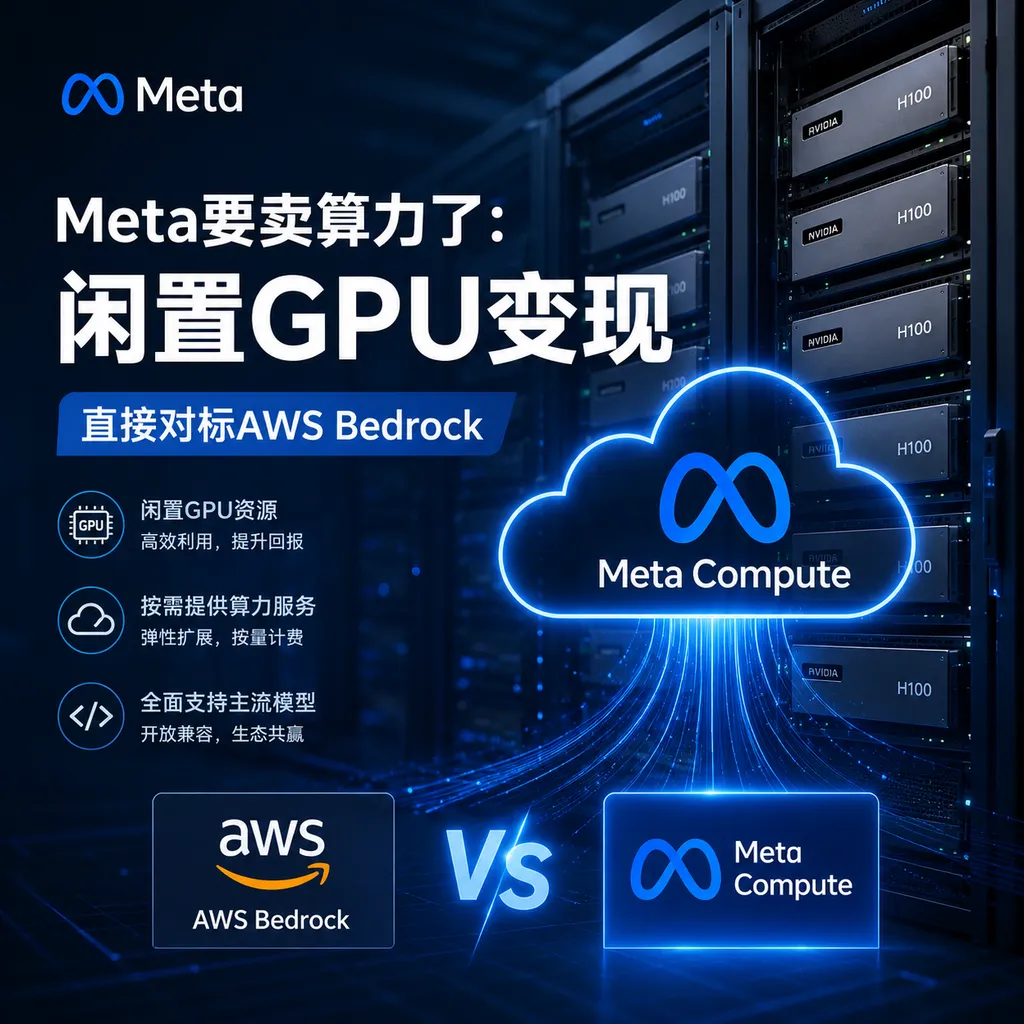 Meta要卖算力了:闲置GPU变现,直接对标AWS Bedrock