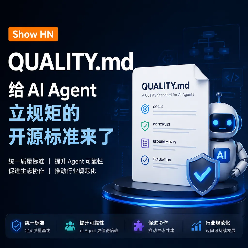 QUALITY.md 上 Show HN:给 AI Agent 立规矩的开源标准来了