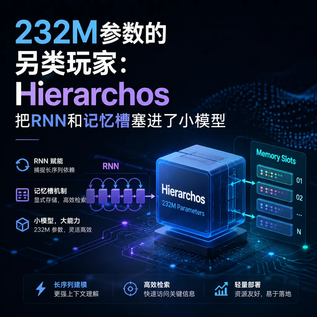 232M参数的另类玩家:Hierarchos把RNN和记忆槽塞进了小模型