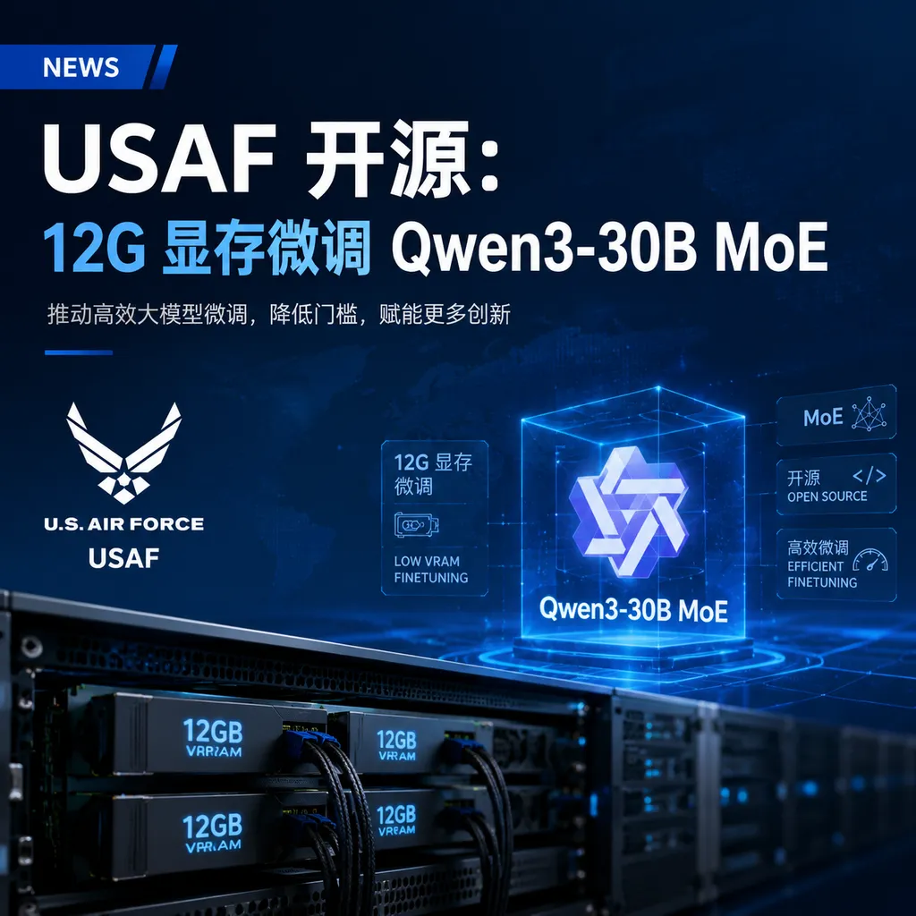USAF 开源:12G 显存微调 Qwen3-30B MoE