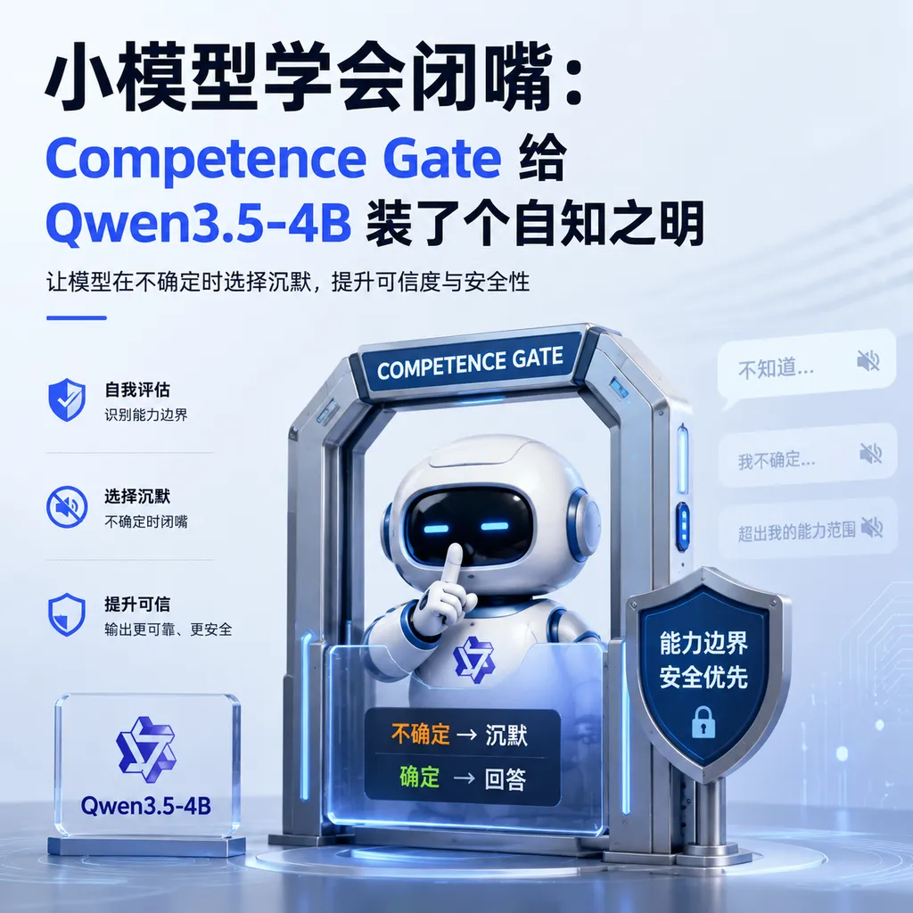 小模型学会闭嘴:Competence Gate 给 Qwen3.5-4B 装了个自知之明