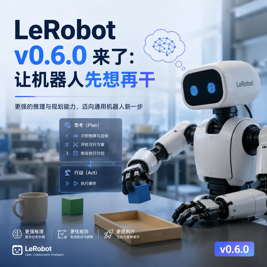 LeRobot v0.6.0 来了:让机器人先想再干