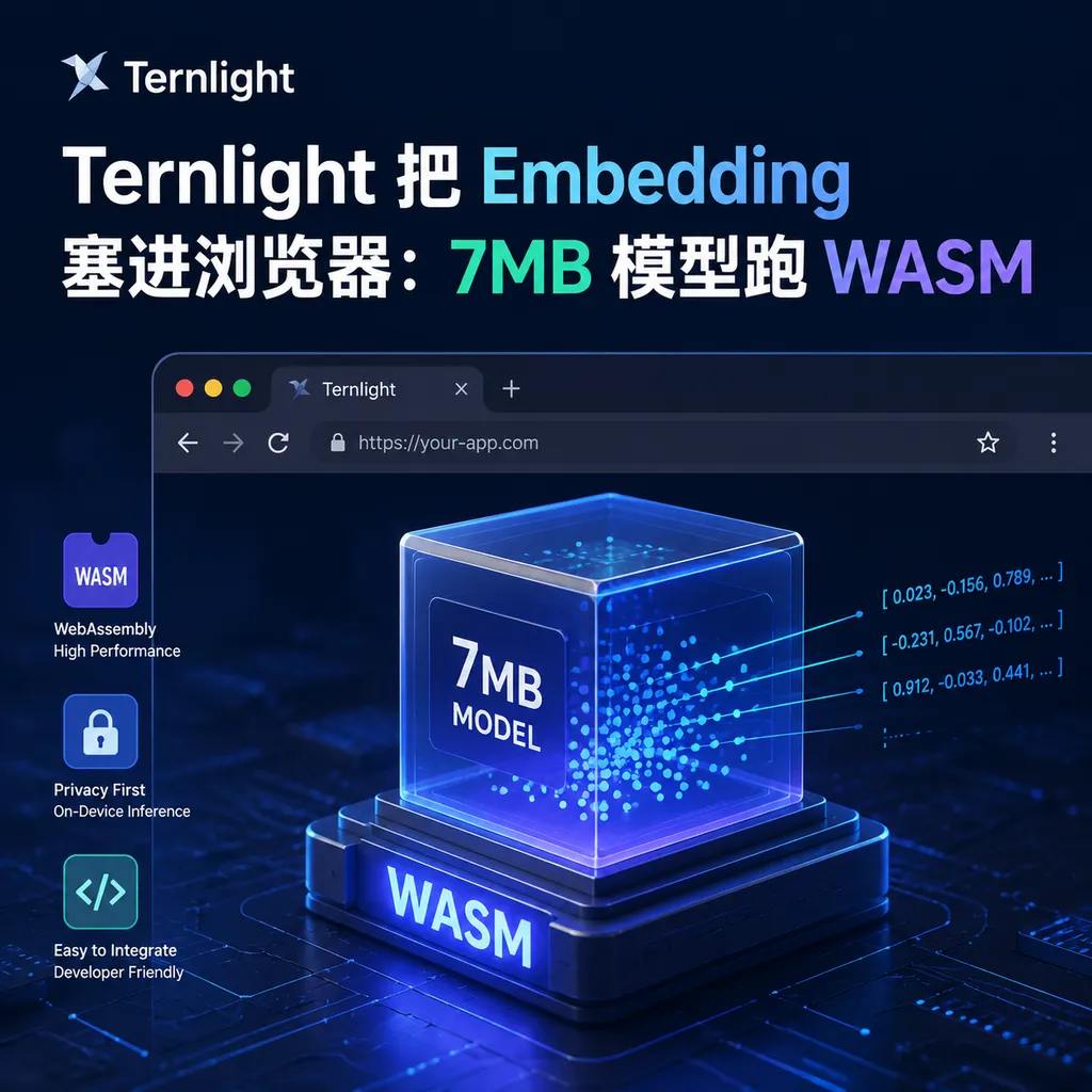 Ternlight 把 Embedding 塞进浏览器:7MB 模型跑 WASM