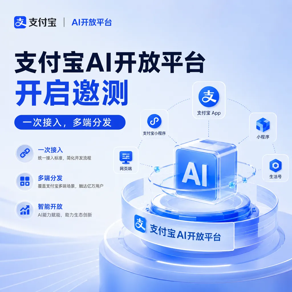 支付宝AI开放平台开启邀测:一次接入,多端分发