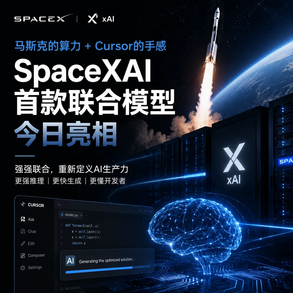 马斯克的算力+Cursor的手感,SpaceXAI首款联合模型今日亮相
