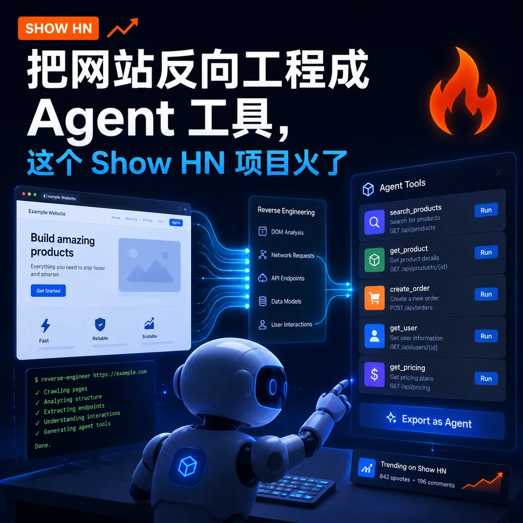 把网站反向工程成 Agent 工具,这个 Show HN 项目火了