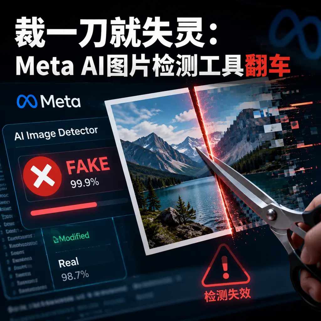 裁一刀就失灵:Meta AI图片检测工具翻车