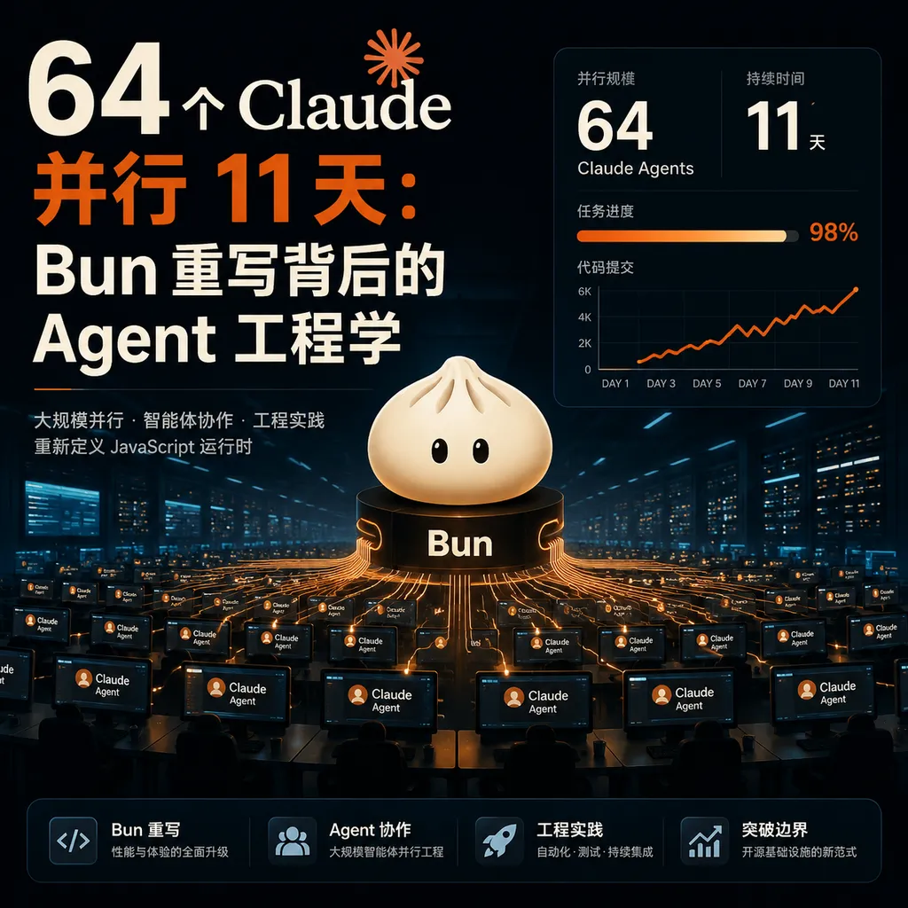 64 个 Claude 并行 11 天:Bun 重写背后的 Agent 工程学