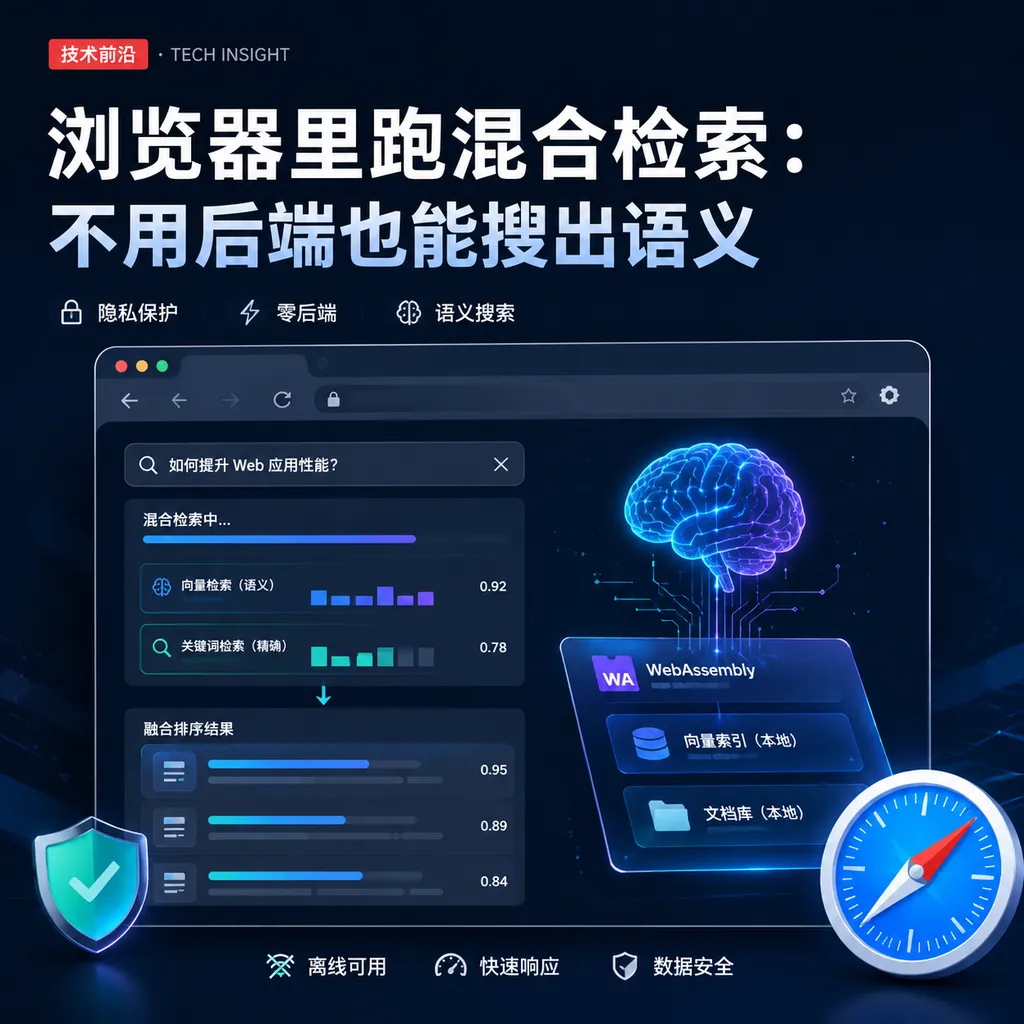 浏览器里跑混合检索:不用后端也能搜出语义