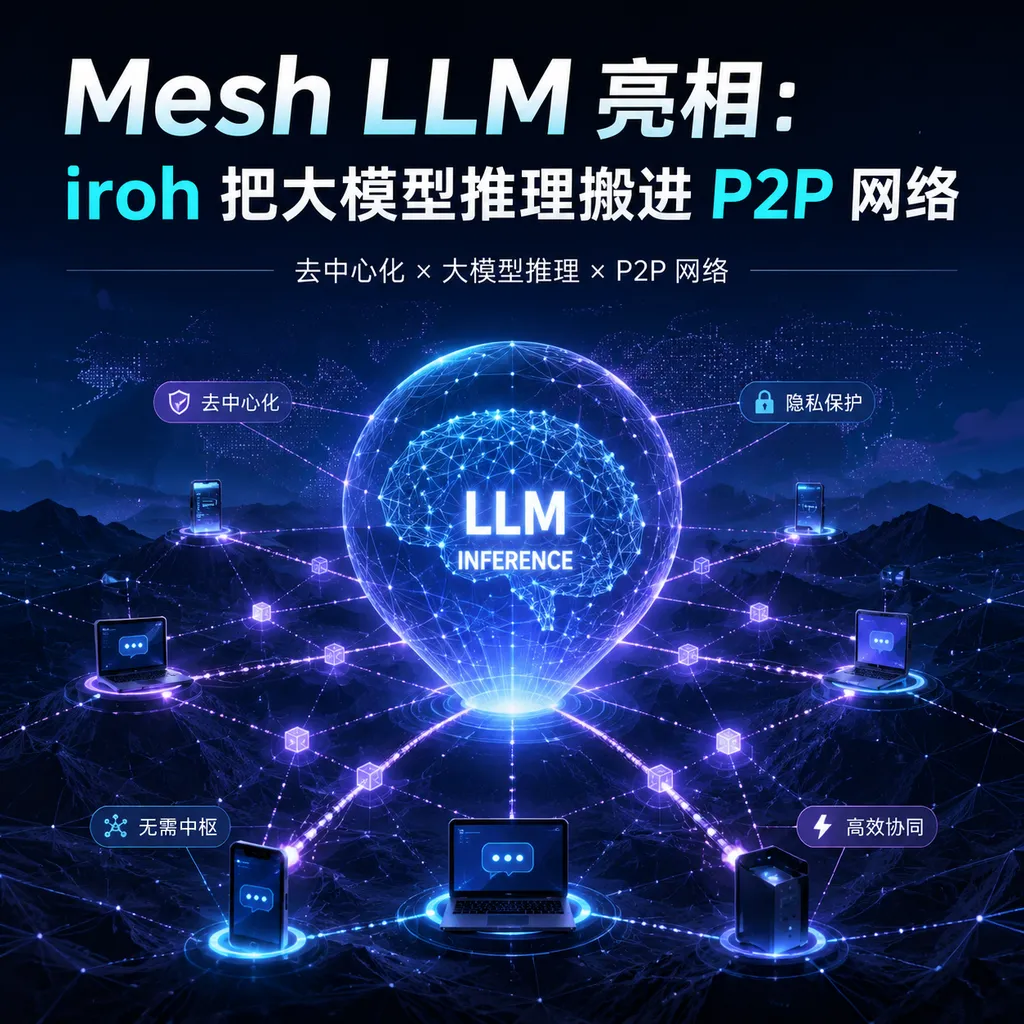 Mesh LLM 亮相:iroh 把大模型推理搬进 P2P 网络