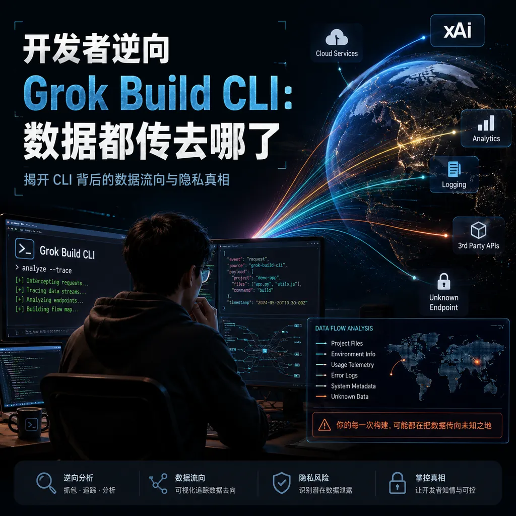 开发者逆向 Grok Build CLI:数据都传去哪了