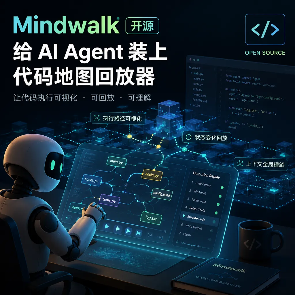 Mindwalk 开源:给 AI Agent 装上代码地图回放器