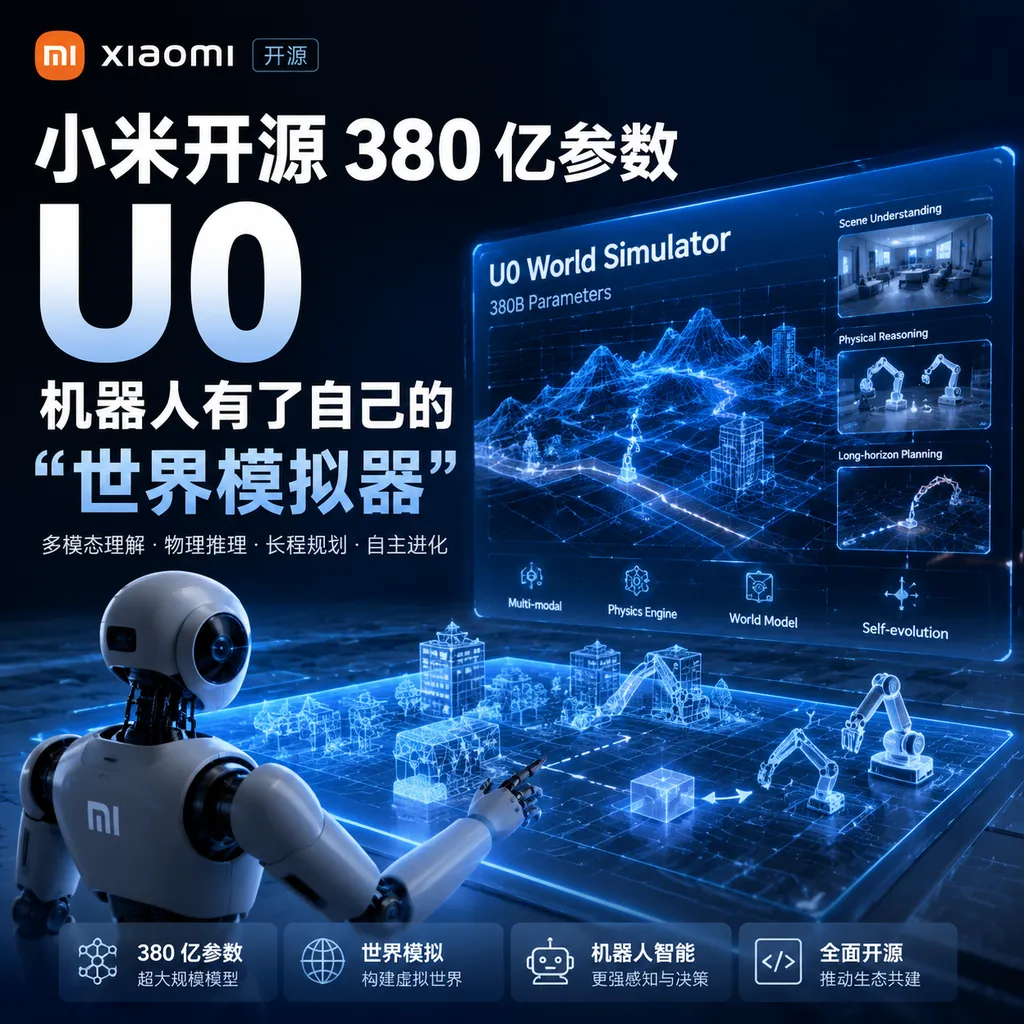 Xiaomi open-sources 38-billion-parameter U0: Robots now have their own “world simulator”