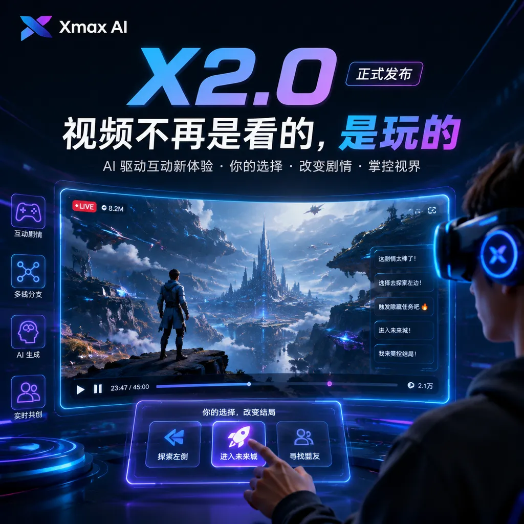 Xmax AI Releases X2.0: Videos Are No Longer for Watching, but for Playing