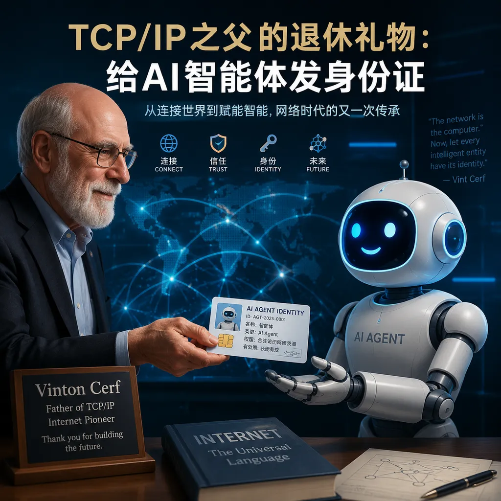 Retirement Gift for the Father of TCP/IP: Issuing ID Cards to AI Agents
