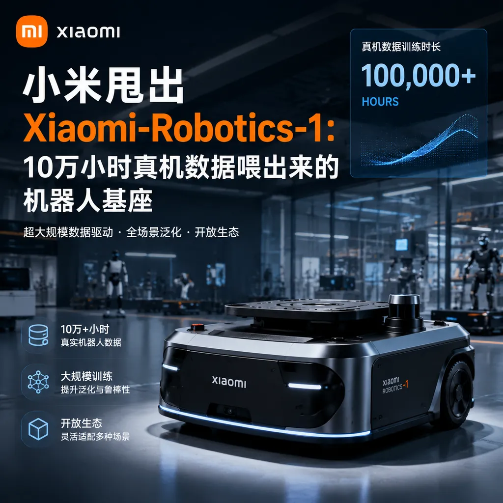Xiaomi unveils Xiaomi-Robotics-1: a robot base trained with 100,000 hours of real machine data