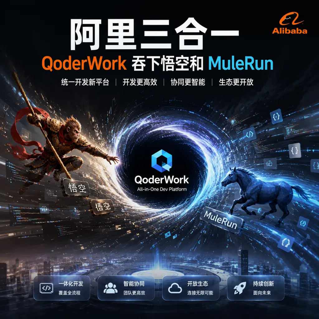 Alibaba’s three‑in‑one move: QoderWork swallows Wukong and MuleRun