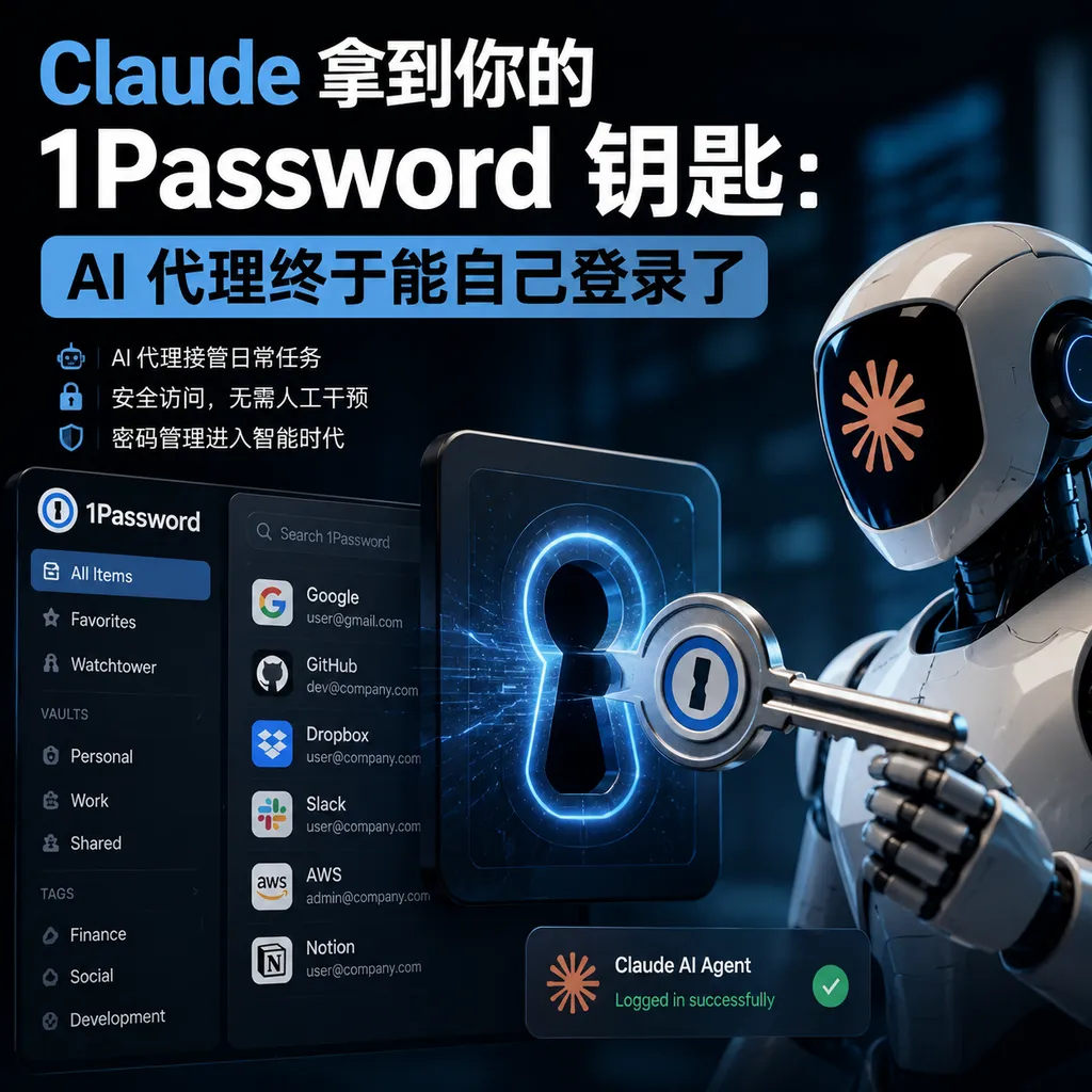 Claude gets your 1Password key: AI agents can finally log in on their own
