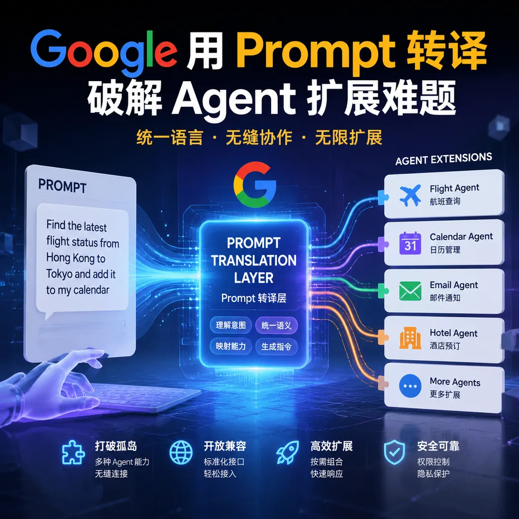 Google uses prompts for translation to solve the challenge of agent extension