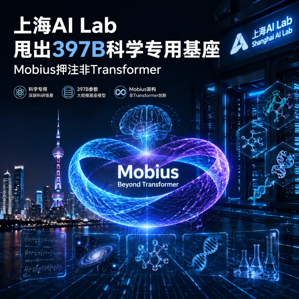 Shanghai AI Lab unveils a 397B science-oriented foundation model, Mobius bets on non-Transformer architecture