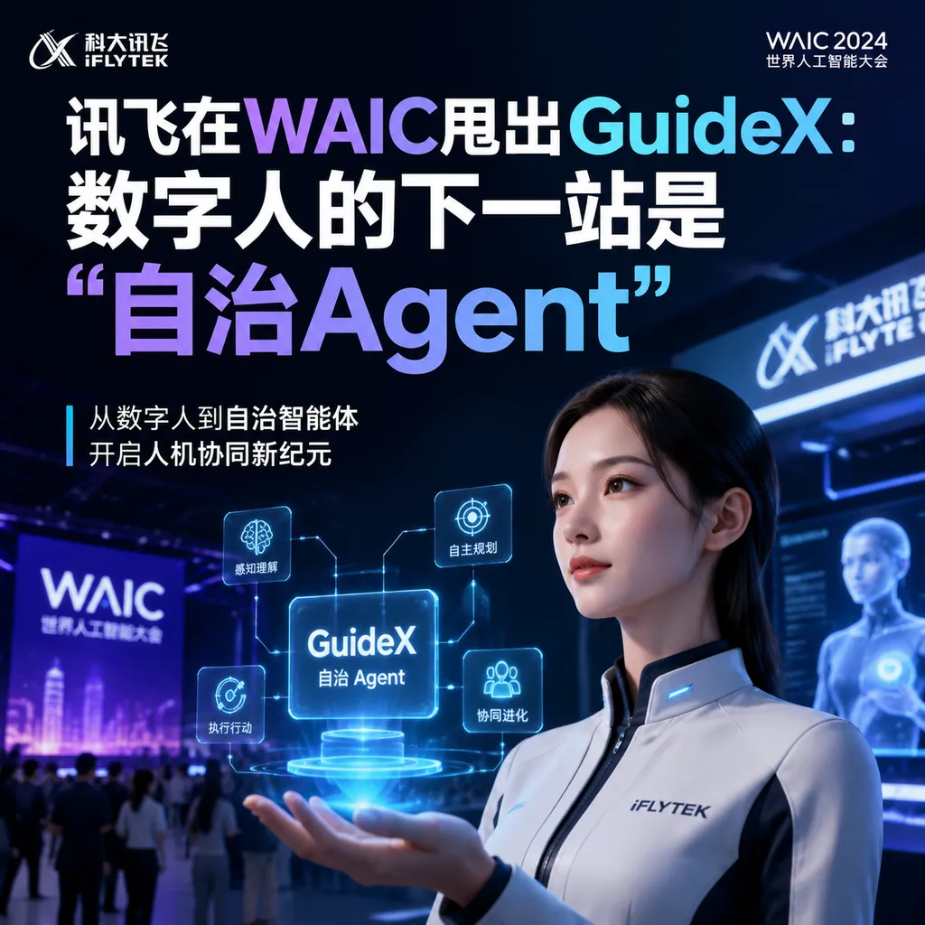 iFlytek unveils GuideX at WAIC: The next step for digital humans is the "Autonomous Agent"