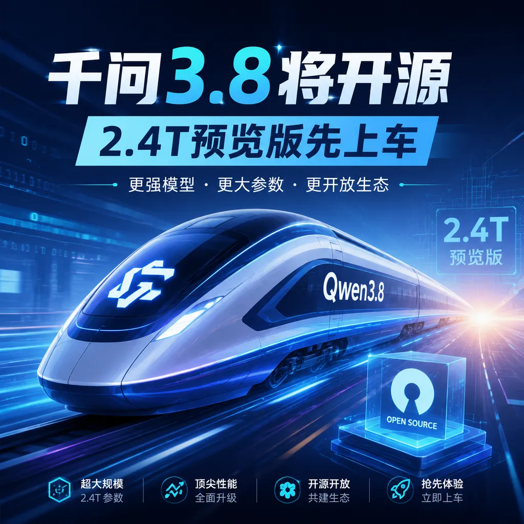 千问3.8将开源,2.4T预览版先上车