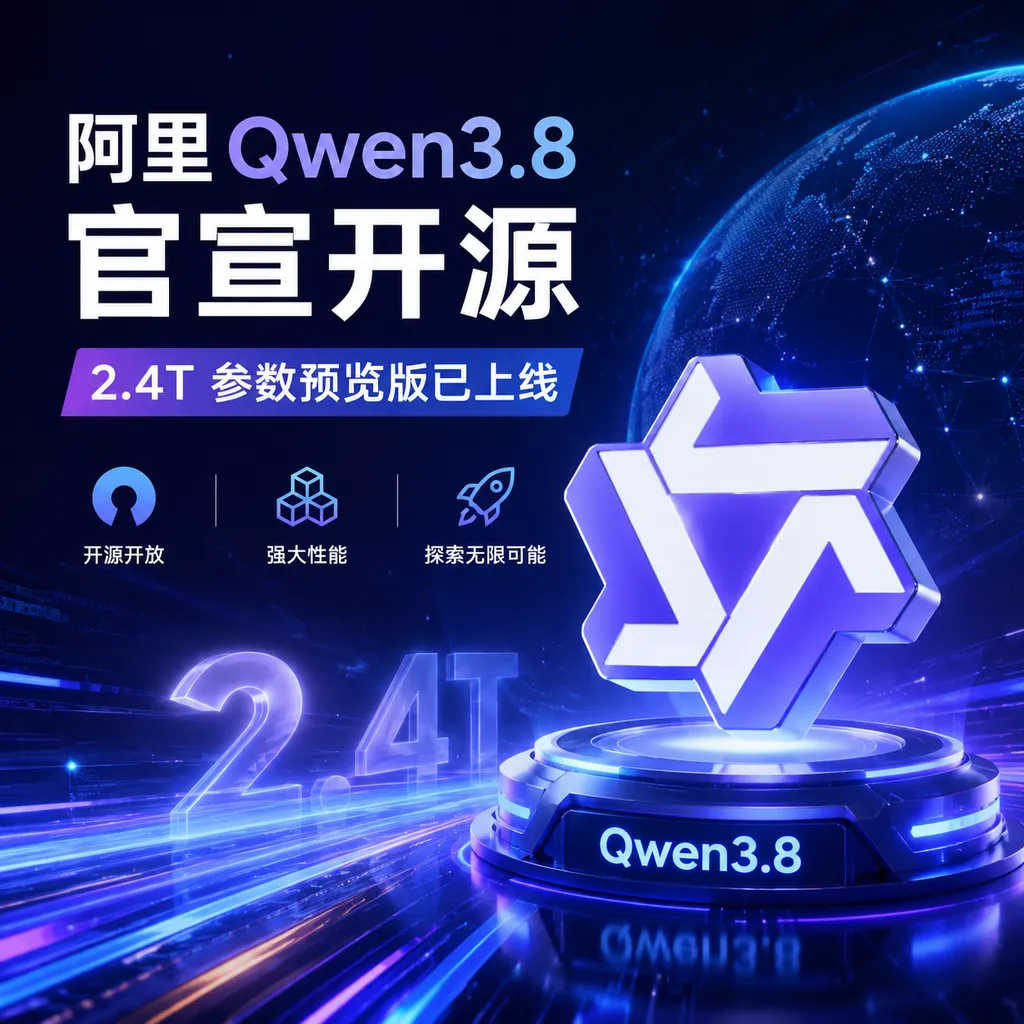 Alibaba Qwen3.8 Officially Open-Sourced: 2.4T Parameter Preview Version Now Online