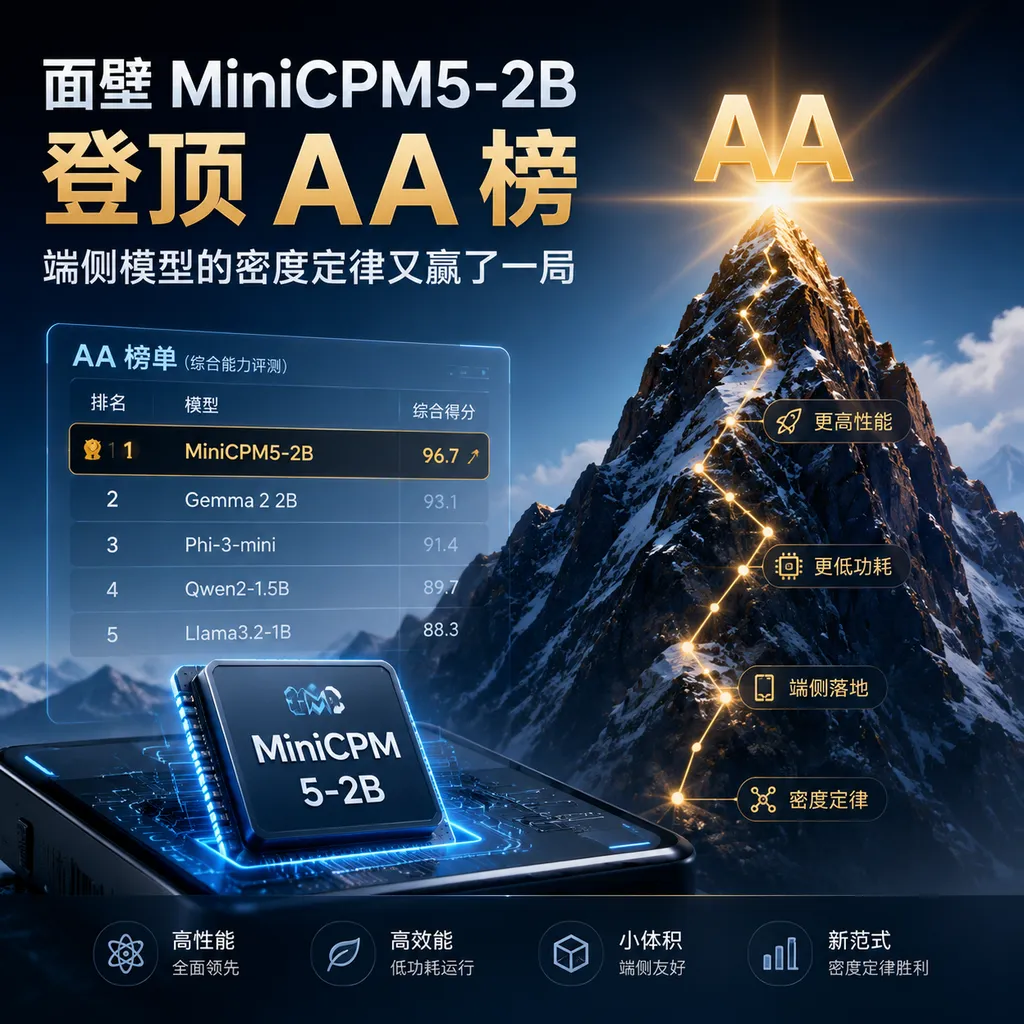 MiniCPM5-2B by Moonshot AI tops the AA leaderboard: The density law of edge-side models wins again