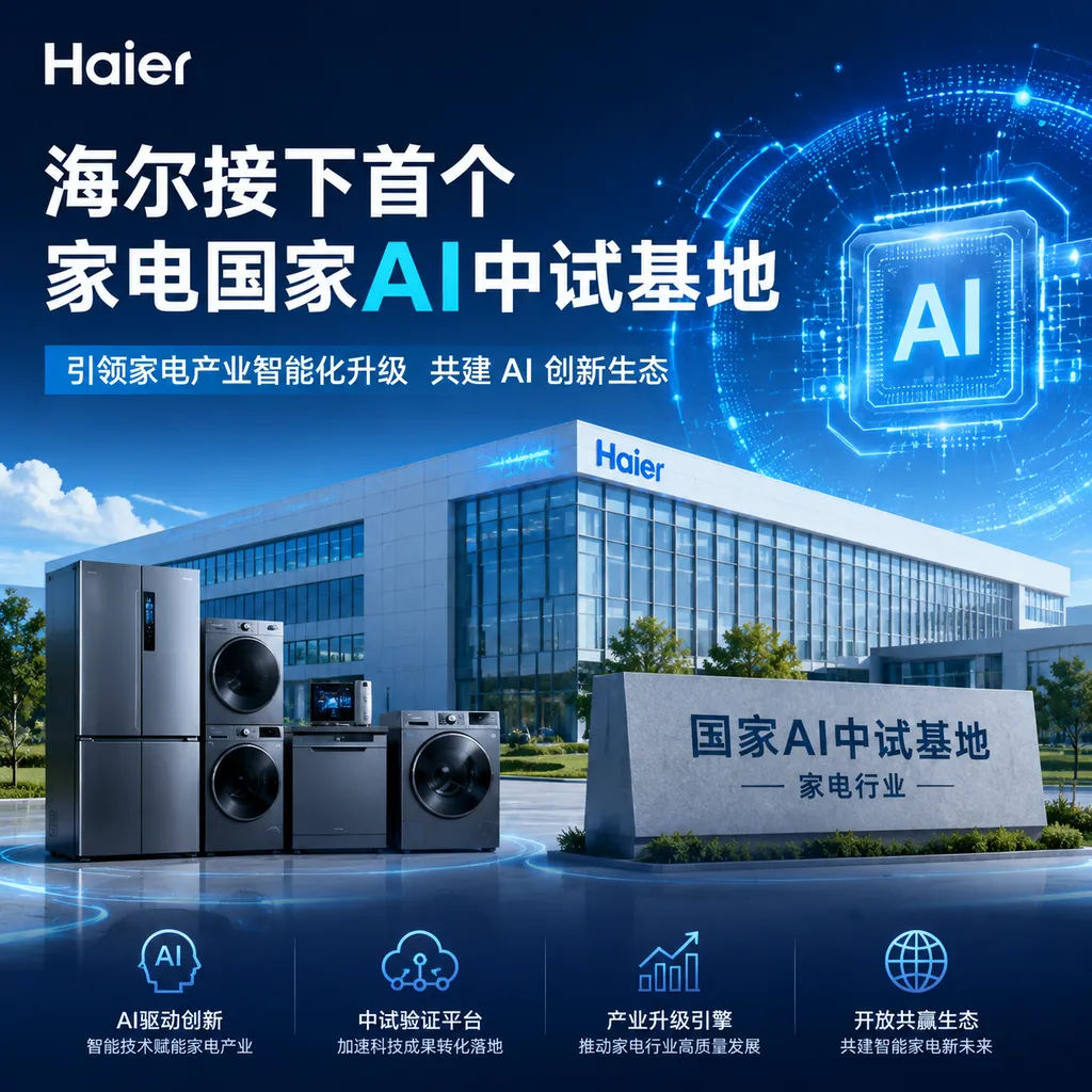 海尔接下首个家电国家AI中试基地
