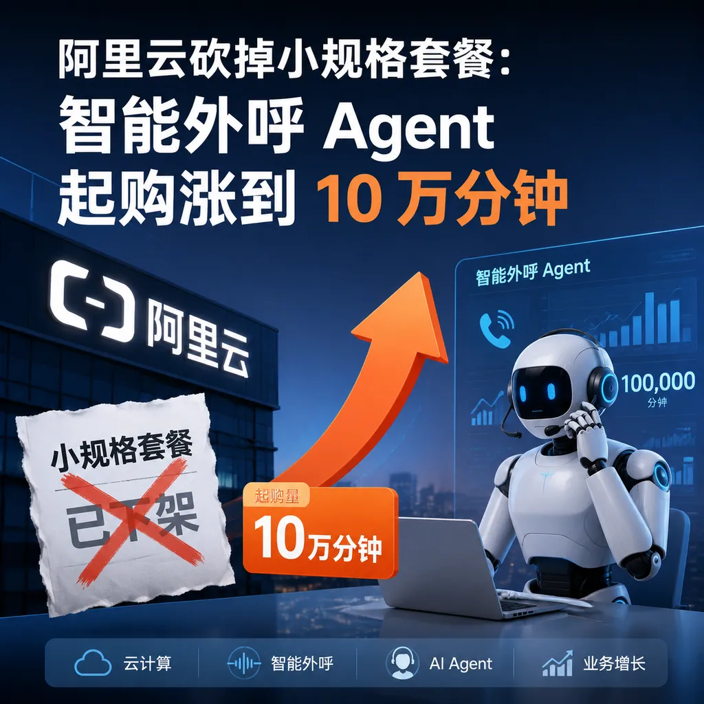 Alibaba Cloud cuts small-scale packages: minimum purchase for Intelligent Outbound Call Agent raised to 100,000 minutes