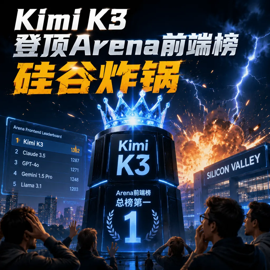 Kimi K3 tops the Arena frontend rankings, Silicon Valley is in an uproar.