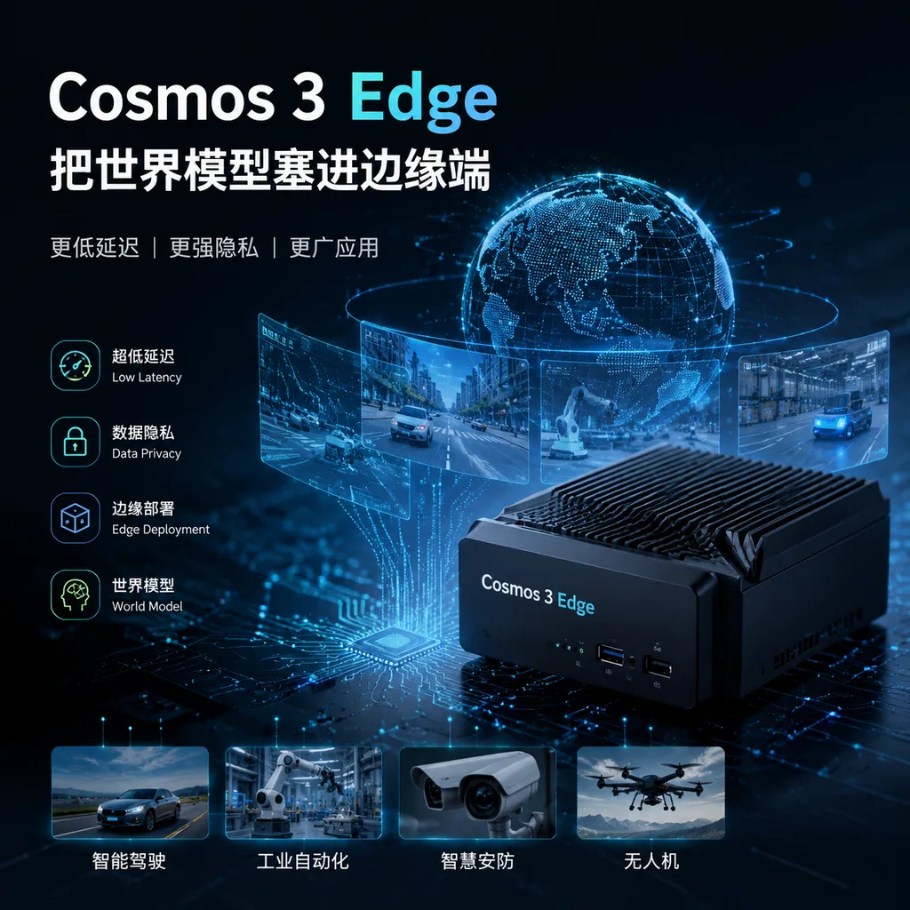 Cosmos 3 Edge把世界模型塞进边缘端