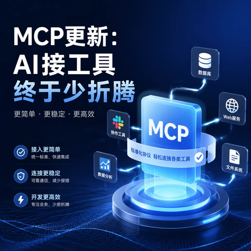 MCP更新:AI接工具终于少折腾