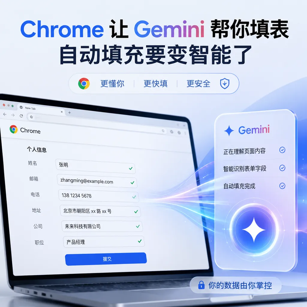 Chrome lets Gemini help you fill out forms — autofill is getting smarter.