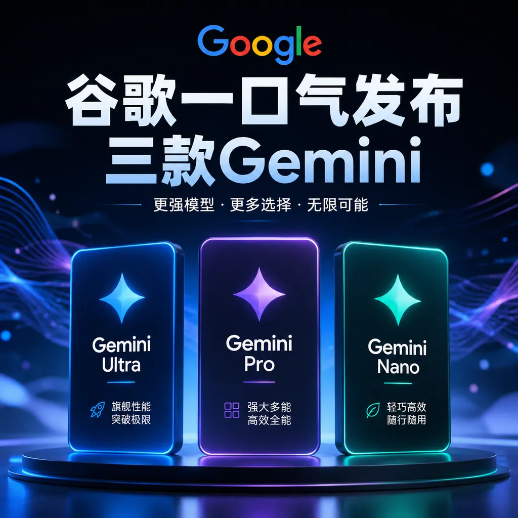 谷歌一口气发布三款Gemini