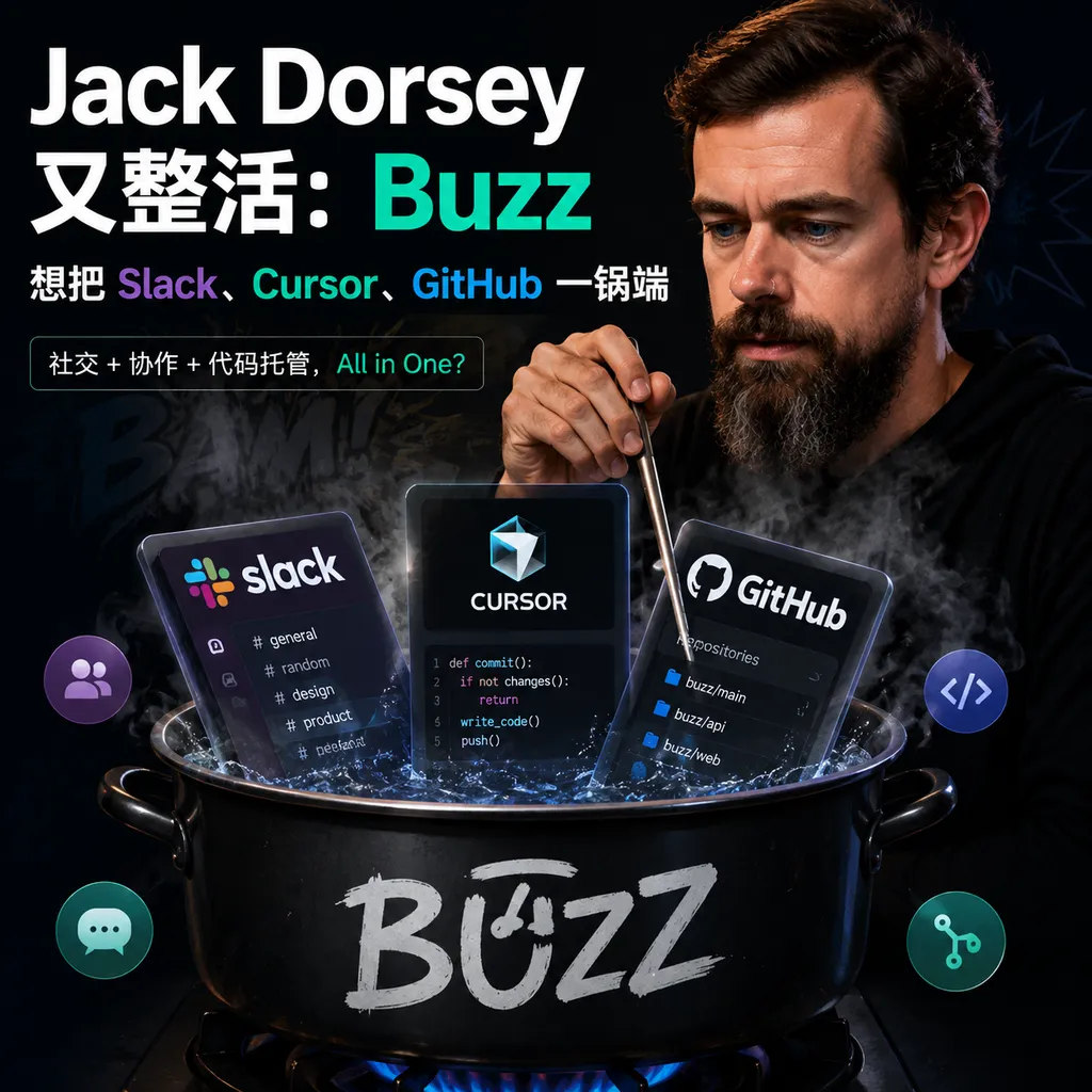 Jack Dorsey is at it again: Buzz wants to take over Slack, Cursor, and GitHub all at once.
