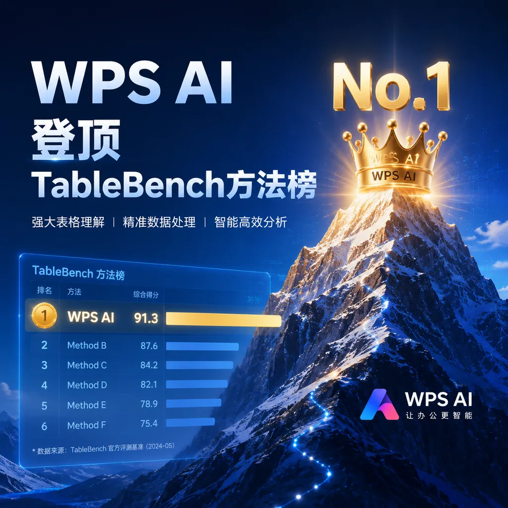 WPS AI登顶TableBench方法榜