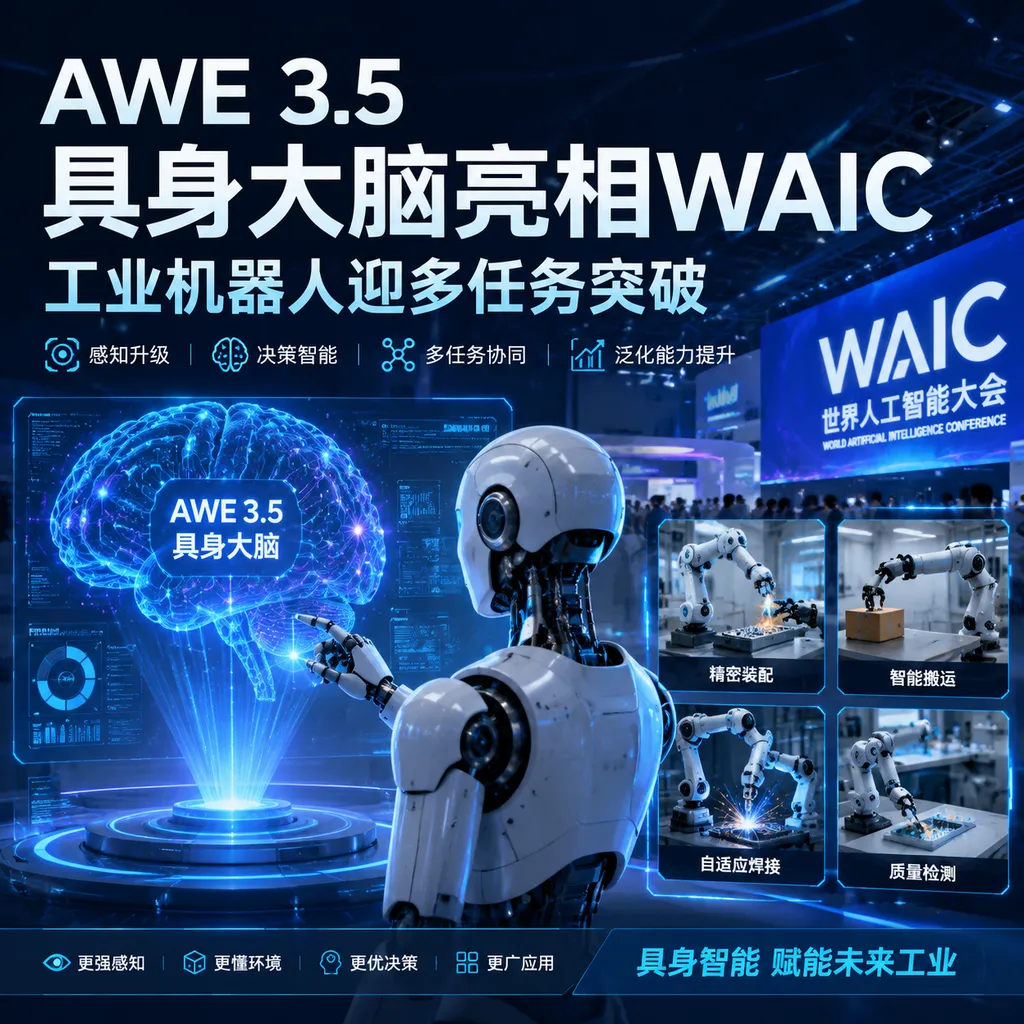 AWE 3.5 Embodied Brain Debuts at WAIC, Marking a Breakthrough in Multi-Tasking for Industrial Robots