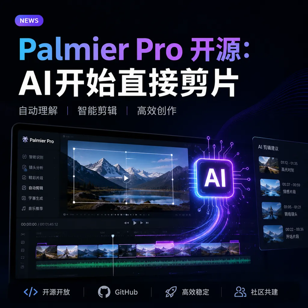 Palmier Pro开源:AI开始直接剪片