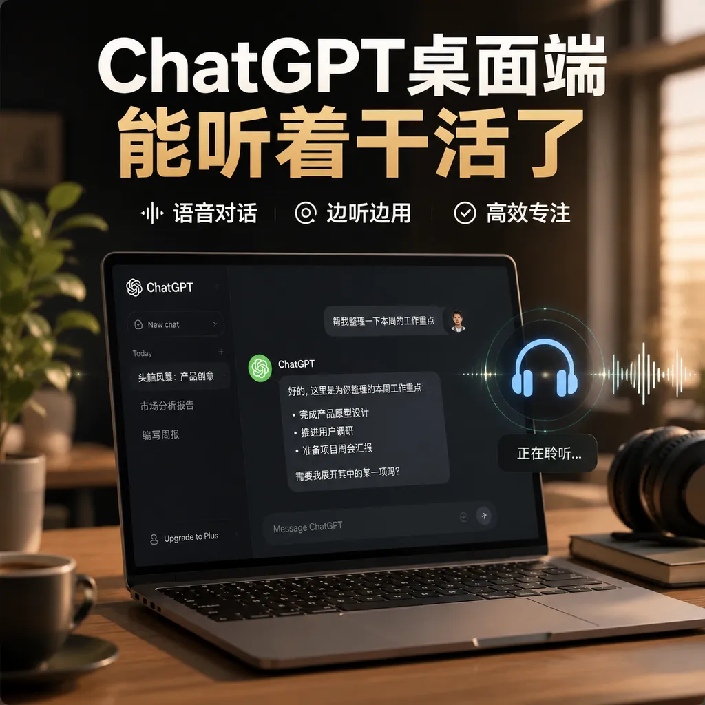 ChatGPT桌面端能听着干活了