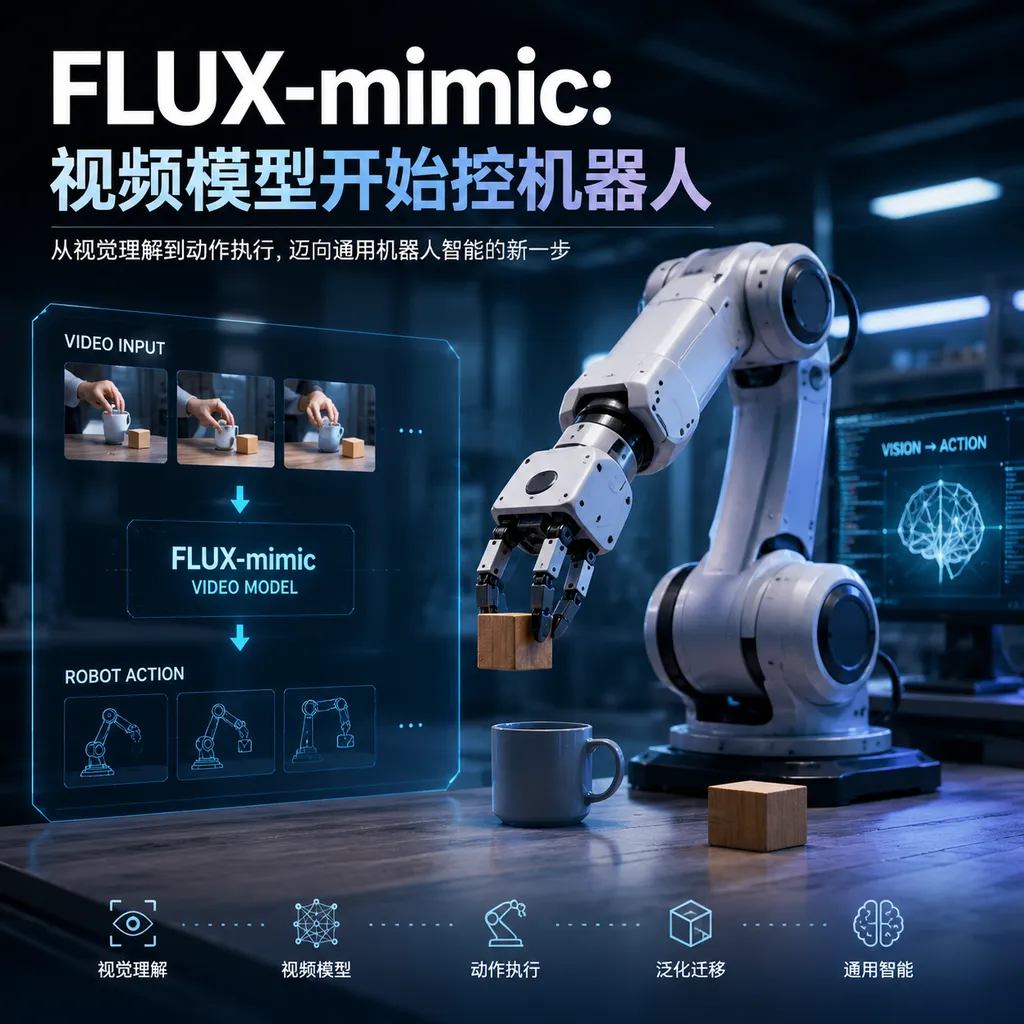 FLUX-mimic: Video Models Start Controlling Robots